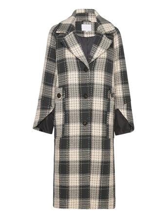 Check Mix Coat Black Coster Copenhagen