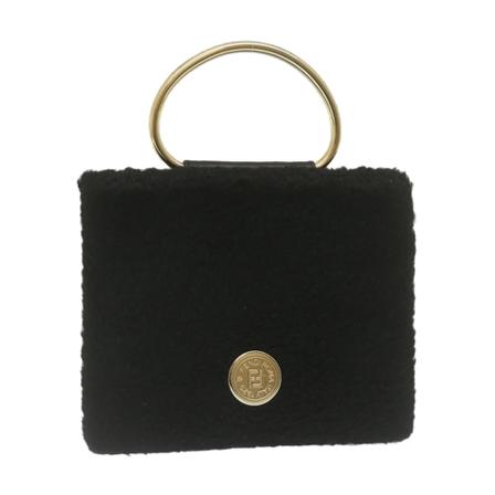 Fendi Vintage, Pre-owned Handbag Zwart, Dames, Maat:ONE Size,wol