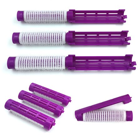 Kiharrinrullat, 20 kpl Liukumattomat Nukkapermiraudat Säilytyslaatikolla Kotiin, Salonkiin, Kampaamotyökalusarja (violetti)