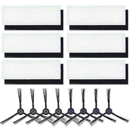 Vaihtosivusharja HEPA-suodatin Silvercrest SSR1 SSRA1 ILife A9S A9 A7 robotti-imurille