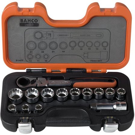 Bahco S140T Hylsnyckelsats, Skruva