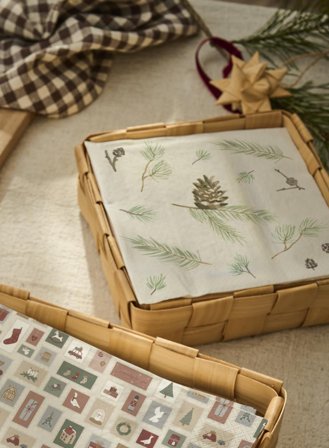 Ib Laursen Servietter Kongler-og-Grankvister 20stk