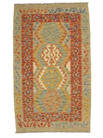 Alfombra Oriental Kilim Afghan Old Style 96X155 Marrón/Amarillo Oscuro (Lana, Afganistán)