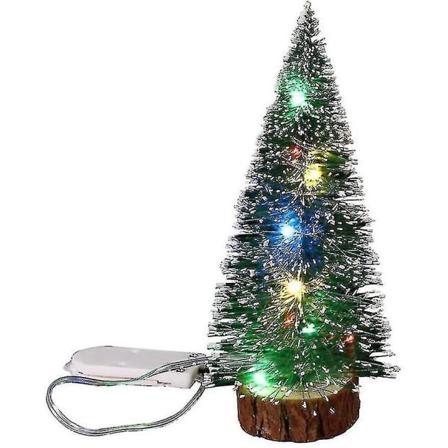 Joulukoristeet Työpöydän koriste LED-valoilla Mini joulukuusi Teko pöytäkoristeet Joulukoristeet Juhlatilan sisustus (15cm) vihreä 1kpl