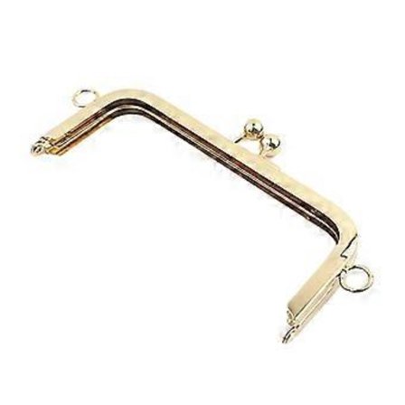 Metall Plånboksram Lås Tillbehör Kvinnor Plånbok Lås Väska Clutch Ram (Ljusguld)