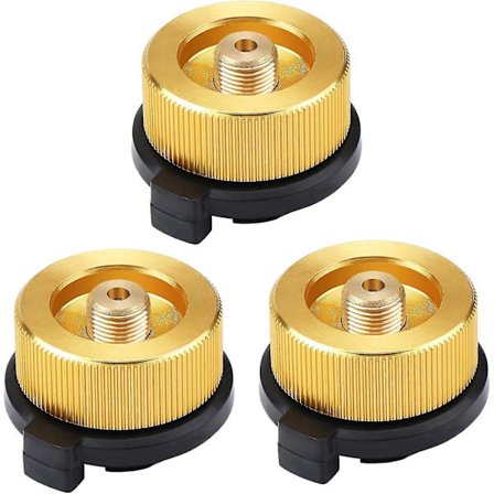 3 kpl ulkoilukaasuliittimen liitin, retkeilykaasupullo kaasun muuntopään sovitin suutinkytkin