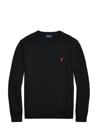 Cotton Crewneck Sweater Black Polo Ralph Lauren