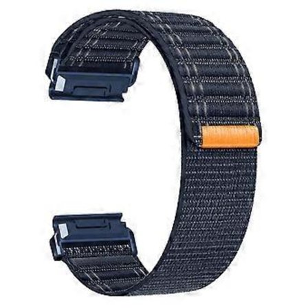 22mm Klockarmband För Garmin Fenix 8 (47mm) 7 6 5 Armband Titanium Nylon Loop Armband - Mörkblå Blu