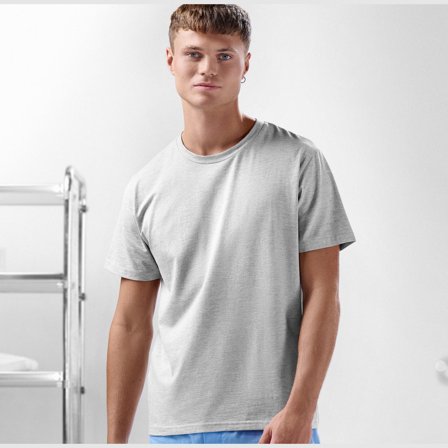 FlexFeel | T-shirt en coton gris clair pour hommes - T-shirts