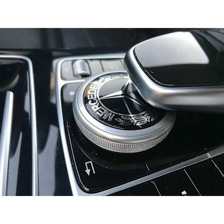 Mercedes Emblem Multimedia Kontroll Dekal Klistermärke Krom 46mm Amg