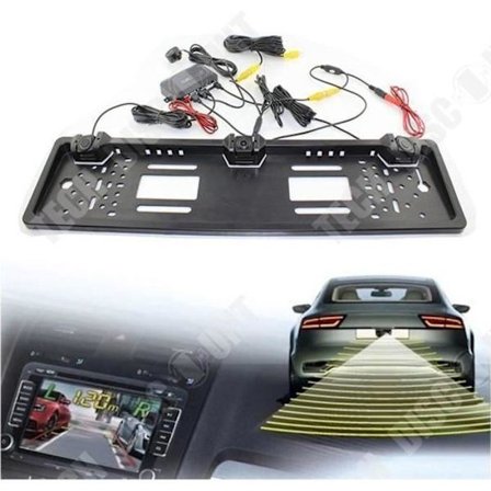 TD vattentät radarbackupkamera - Nummerskylt Backupkamera 170 graders vinkel - Bilradar