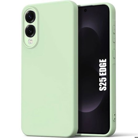 Beskyttelsesskal - BOOLING - til Samsung Galaxy S25 Edge - Flydende Silikone - Ridsefrit - Grøn