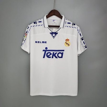 REAL MADRID 1996 - 1997 HJEMMEDRAKT Retro Fotballdrakt for Menn