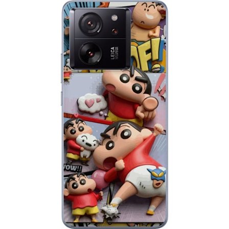 Kompatibelt Mobildeksel til Xiaomi Xiaomi 13T Crayon Shin-chan collage med morsomme poser fargerik stil humoristiskt animeinspirert motiv