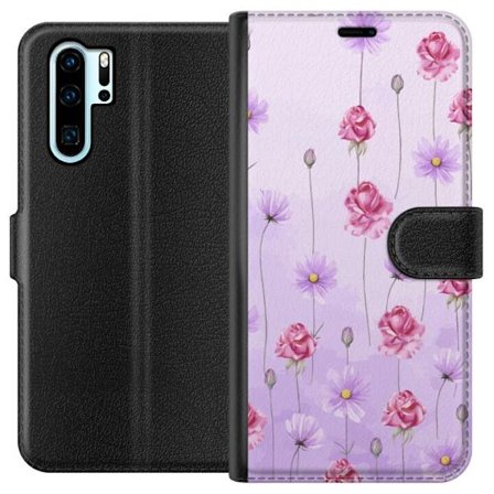 Kompatibel Tegnebogsetui til Huawei P30 Pro Petal Reverie Lilac Mist
