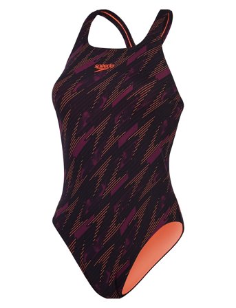 Womens Hyperboom Allover Medalist Black Speedo