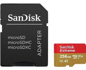 SanDisk Extreme MicroSD 256GB - 256 GB microSDXC Extreme minneskort