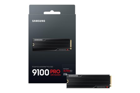 Samsung 9100 Pro 1TB SSD PCIe 5.0 SSD Gen5 x4 NVMe M.2 Heatsink