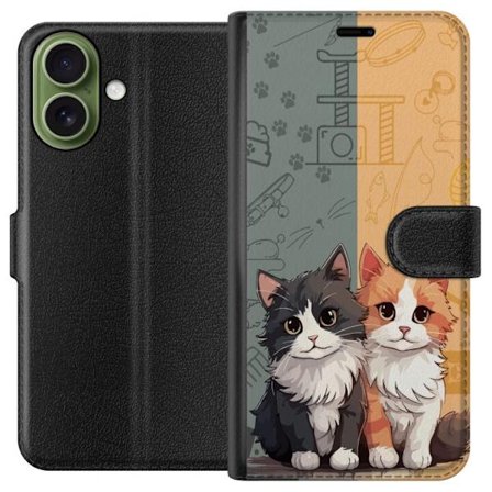 Kompatibelt Plånboksfodral till Apple Apple iPhone 17 Katter