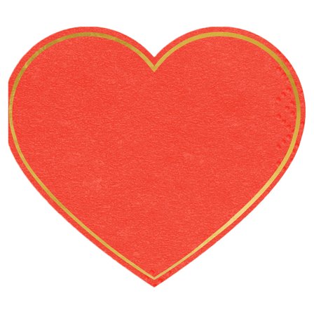 Sydämenmuotoiset Servetit Punaiset