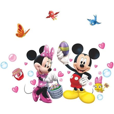 Disney Mickey Mouse ja Minnie -seinätarrat tyttöjen huoneeseen