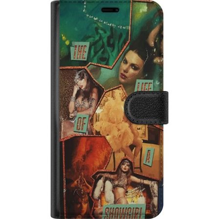 Kompatibelt Plånboksfodral till Motorola Motorola Moto E14 Taylor Swift Livet som Showgirl - Gyllene Showgirl med Hatt och Glamour