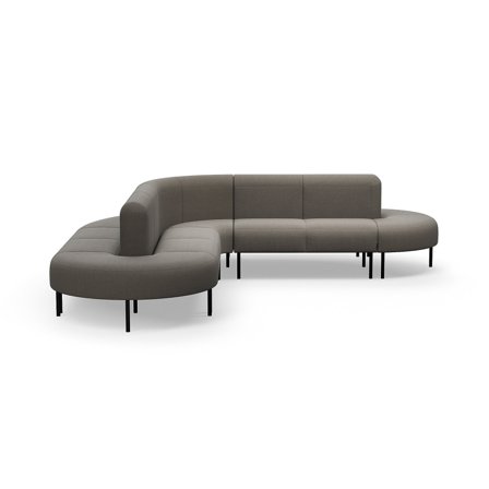 Sofa VARIETY, L-förmig, Stoff Pod CS, taupe