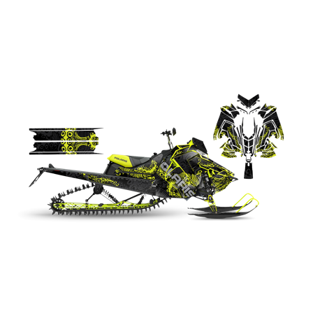 Tarrasarja SweTown Octo Lime - Polaris Axys 800 SKS 146 2018-2020