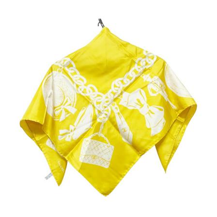 Chanel Vintage Scarves Gul, Dame Vintage Accessories, Størrelse: ONE Size