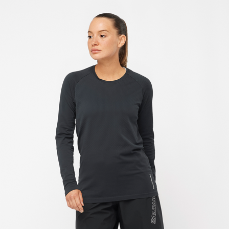 Salomon - T-skjorter Klær Sense Aero Seamless Tee W - Deep Black