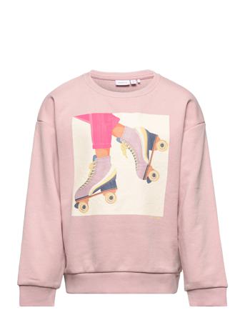 Nkfloller Ls Sweat Unb Sweat-shirt Genser Rosa Name It