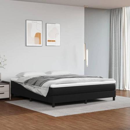 Vidaxl Pocketresårmadrass Svart 180x200x20 Cm Konstläder Svart