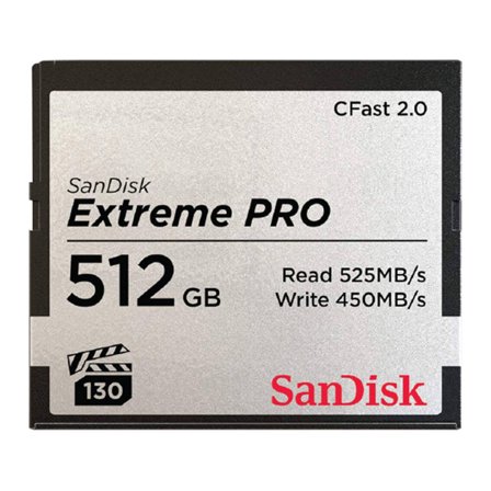 Sandisk Extreme Pro - Flashminnekort - 512 GB - CFast 2.0