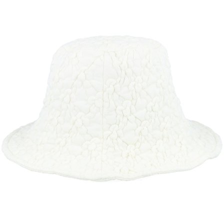 Seeberger - Bianco bucket Cappello - Fabric Quilted White Cloche @ Hatstore