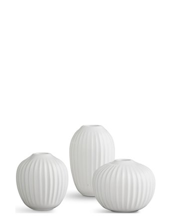 Kähler | Hammershøi Vase Miniature Hvid 3 Stk. | ONE SIZE