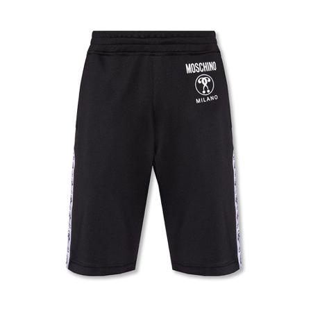 Moschino, Shorts with logo Zwart, Heren, Maat:M
