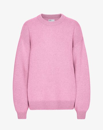 Oversized Merino Wool Crew - Cherry Blossom