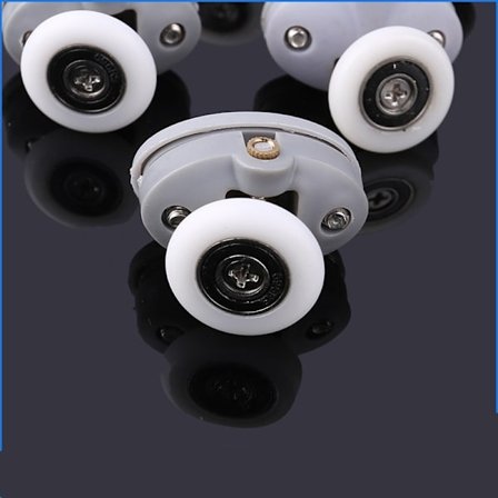 4st-8st/ set Ny Oval 23mm 25mm ABS Nylon Enkel Pop Up Pulley Runner Wheel Duschkabin Skjutglasdörrrullar Hårdvara