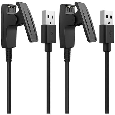 2-pak oplader til Garmin Forerunner 235/35/35j/64/230/630/645/645 Music/735xt/vivomove Hr/approach S20/g10/lily Watch