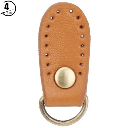 4 kpl laukkusolki lehmän halkaistua nahkaa DIY käsin tehty ompelukäsityölaukku pronssihelmillä (ruskea keltainen)