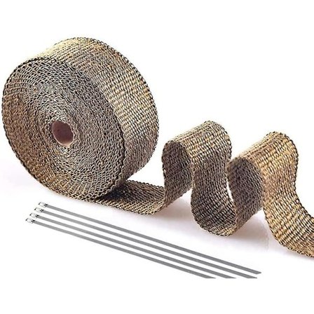 50mm Titanium Magma Keramisk Termisk Isoleringstape 10m + 8 stk. Fasteners