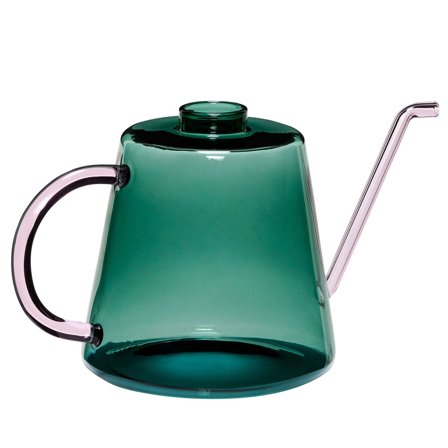 Hübsch Flora kastelukannu 23 cm, tummanvihreä/vaaleanpunainen