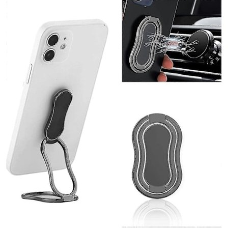 Mobiltelefonhållare, Mobiltelefon Ringgrepp Vikbart 360° Rotation Mobiltelefon Fingerhållare Ultratunn