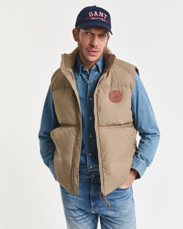 GANT Herren Mittelschwere Puffer Daunenweste aus Baumwolle (L)