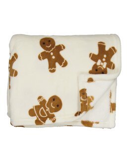 Pledd Pepperkake Hvit