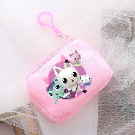 Gabby Dollhouse Kolikkokukkaro Kawaii Anime Mini Laukut Tytöt Pojat Vetoketju Avainten säilytyslaukku Söpöt Lasten Käsilaukku Naisten Lompakko Syntymä