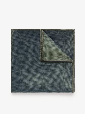 John Henric Men's Dark Green Structure Pocket Square Size Onesize