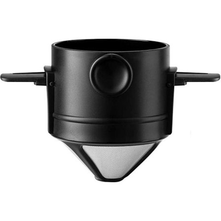 Bærbar Pour Over Kaffemaker 1-2 Kopper, Rustfritt Stål Bærbar Kaffe Filter, Gjenbrukbar Kanne Kaffe Dripper Filter for Hjemmekontor Reise