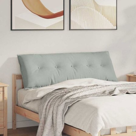 Coussin Vidaxl Ryggkudde Ljusgrå 140 x 50 cm Sammetstygn