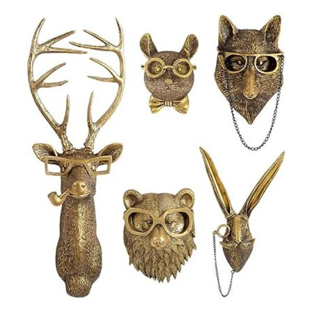 Kuparia jäljittelevät eläinaiheiset seinäkoristeet, yksilölliset käsityöt, koristeelliset rekvisiitta kotiin, seinälle, makuuhuoneeseen